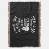 私はギタ君に似聞ているかもおもしろい知れない スローブランケット (正面縦)