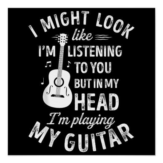 私はギタ君に似聞ているかもおもしろい知れない ポスター (正面)