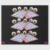 私はギフトの紙を包む私のビンゴを愛します ラッピングペーパー (フラット)
