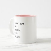 私はギフトの親を勝ち取る最後にあなたを愛おもしろいしている ツートーンマグカップ (正面左)