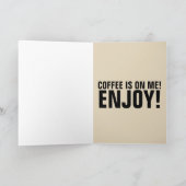 私はギフトカードのラテ、グリーティングカードを愛している カード (内部)