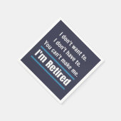 私はギフト退職したユーモアだおもしろい スタンダードカクテルナプキン (角)