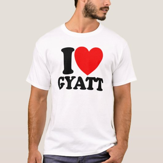 私はギャットメンズギャットが大好き Tシャツ (正面)