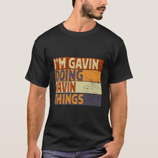 私はギャビンの事の冗談を言ってギャビンしている Tシャツ (正面)