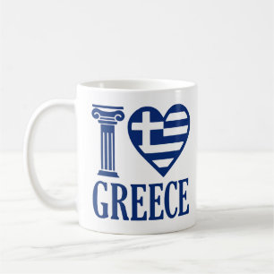 私はギリシャが大好きだ コーヒーマグカップ