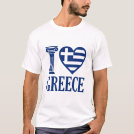私はギリシャが大好きだ Tシャツ