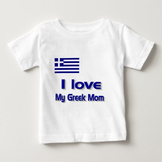私はギリシャのママのベビーTシャツが大好き ベビーTシャツ (正面)