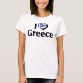 私はギリシャの旗が好き Tシャツ (正面)