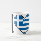私はギリシャを愛します コーヒーマグカップ (中央)