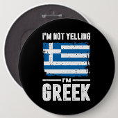 私はギリシャ人だと叫んではいない 缶バッジ (正面&裏面)