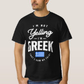 私はギリシャ語のギリシャ語のおもしろいプライド Tシャツ (正面)