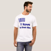 私はギリシャ語の母が大好きだ Tシャツ (正面フル)
