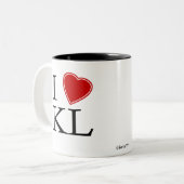 私はクアラルンプールを愛します ツートーンマグカップ (正面左)