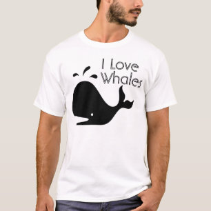私はクジラのティーを愛します Tシャツ