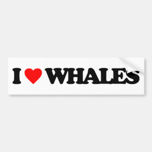 私はクジラを愛します バンパーステッカー