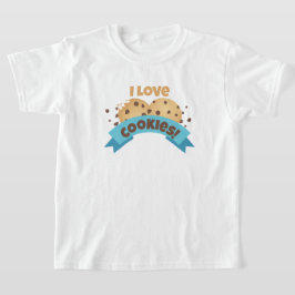 私はクッキーが大好き!ブルーリボンキッズTシャツ Tシャツ