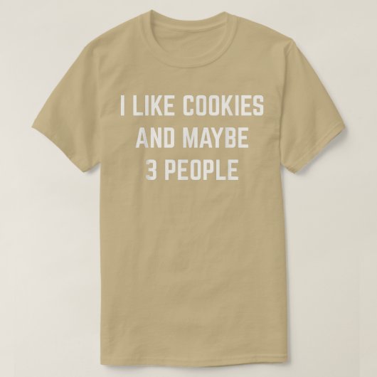 私はクッキーが好きで、多分3人クッキーベーキングジョー Tシャツ (デザイン正面)