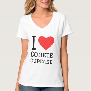 私はクッキーのカップケーキが大好き Tシャツ