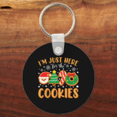 私はクッキーのクリスマスのおもしろいミームかわいい キーホルダー (正面)