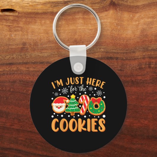 私はクッキーのクリスマスのおもしろいミームかわいい キーホルダー (正面)