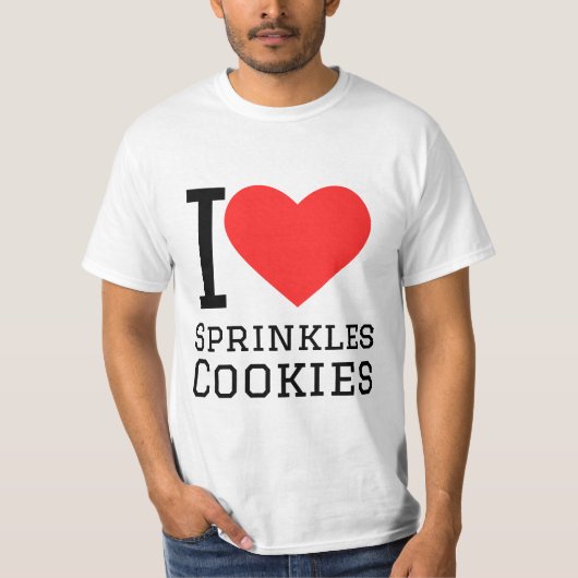 私はクッキーを振りかける事が大好きだ Tシャツ (正面)