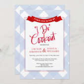 私はクックアウトウェディングシャワーリハーサルディナー 招待状 (正面/裏面)