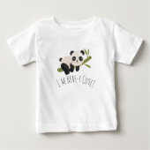 私はクマっぽい可愛いキッズグラフィックTシャツ ベビーTシャツ (正面)