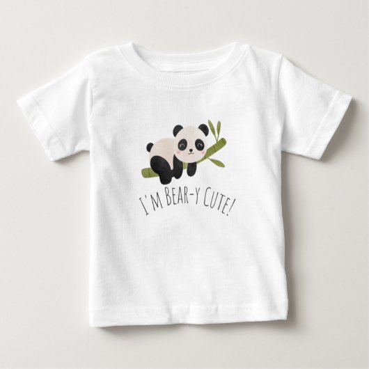 私はクマっぽい可愛いキッズグラフィックTシャツ ベビーTシャツ (正面)