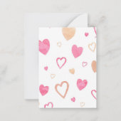 「私はクマと幸せあなたは私の友人の子供のバレンタイン ノートカード (裏面)