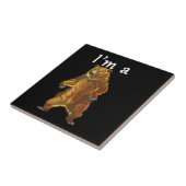 私はクマのグリズリーとブラウンベア タイル (側面)