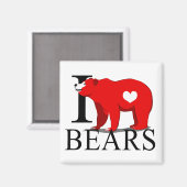 私はクマの磁石が大好き マグネット (正面/裏面)