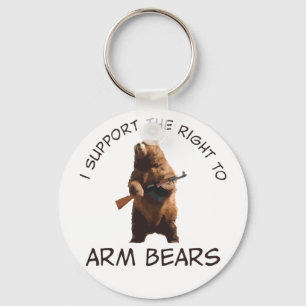 私はクマのTシャツを抱く権利を支持する キーホルダー