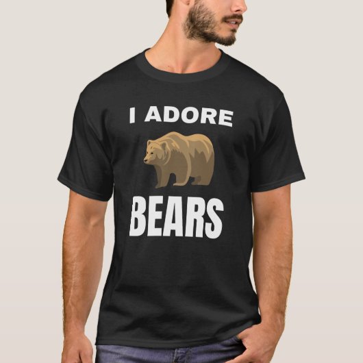 私はクマを愛している Tシャツ (正面)