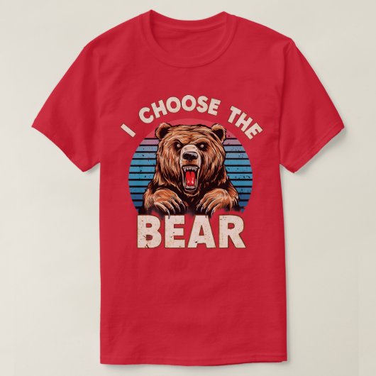 私はクマ2を選ぶ Tシャツ (デザイン正面)