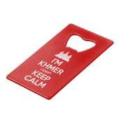 私はクメールよ落ち着いて保いない クレジットカード栓抜き (正面アングル)