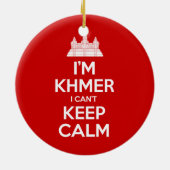 私はクメールよ落ち着いて保いない セラミックオーナメント (裏面)