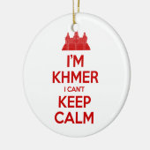 私はクメールよ落ち着いて保いない セラミックオーナメント (左)