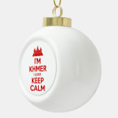 私はクメールよ落ち着いて保いない セラミックボールオーナメント (右)