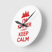 私はクメールよ落ち着いて保いない ラウンド壁時計 (傾斜)