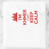 私はクメールよ落ち着いて保いない 長方形シール (バッグ)