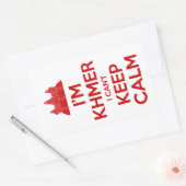 私はクメールよ落ち着いて保いない 長方形シール (封筒)