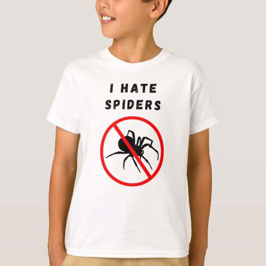 私はクモが嫌いだ Tシャツ (正面)