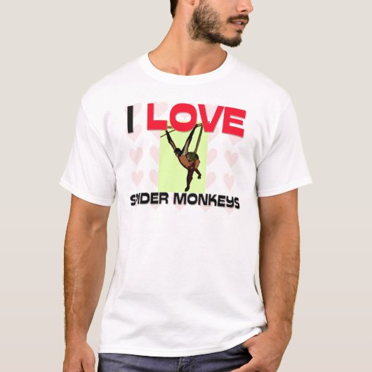私はクモザルを愛します Tシャツ (正面)