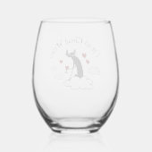 私はクラウドワインラブワイン引用文 ステムなしワイングラス (裏面)