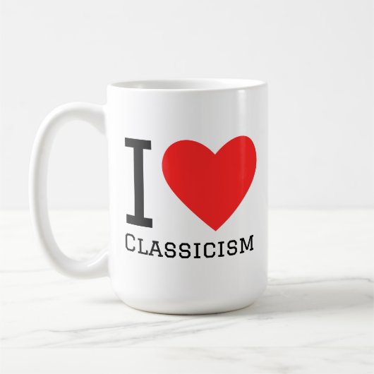私はクラシシズムが好き コーヒーマグカップ (左)
