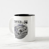 私はクラシックな第75誕生日プレゼントです ツートーンマグカップ (正面左)
