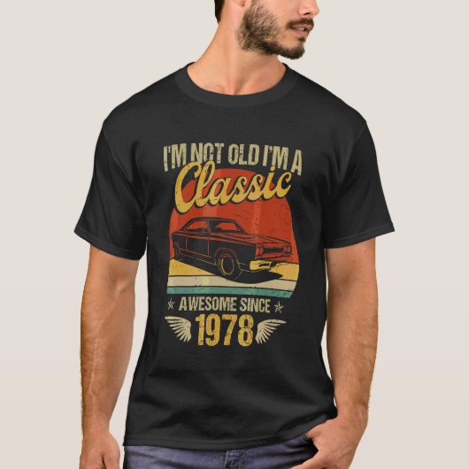 私はクラシック1978 44素晴らし番目の誕生日44年 Tシャツ (正面)