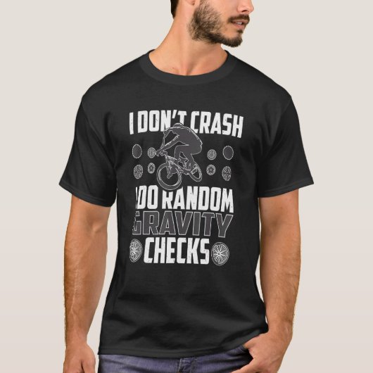 私はクラッシュしないランダム重力チェック山B Tシャツ (正面)