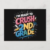 私はクラッシュする準備ができている2年生の新学期 ポストカード (正面)