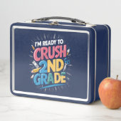 私はクラッシュする準備ができている2年生の新学期 メタルランチボックス (インサイチュ)